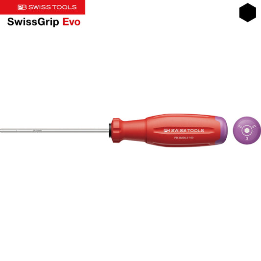 PB スイスツールズ 新型グリップEVO 六角棒ドライバー 38205