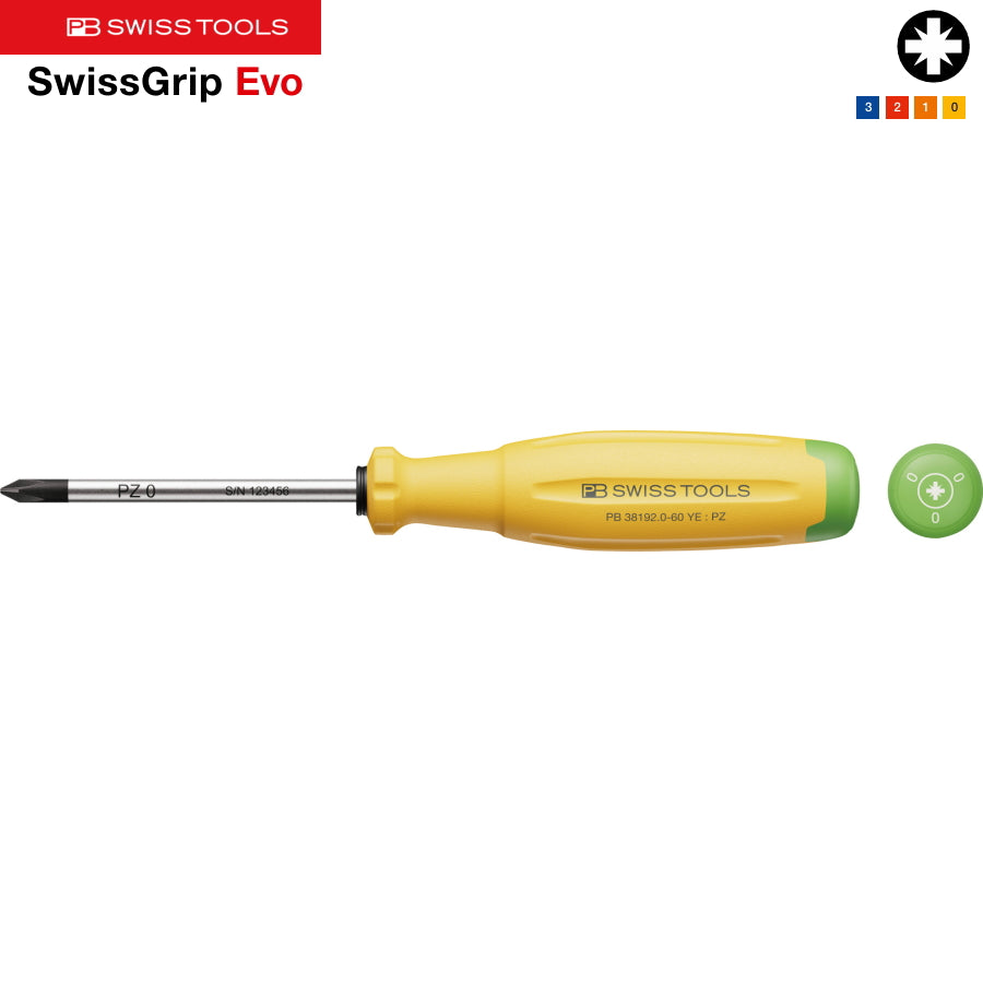 PB スイスツールズ 新型グリップEVO ポジドライバー レインボー 38192