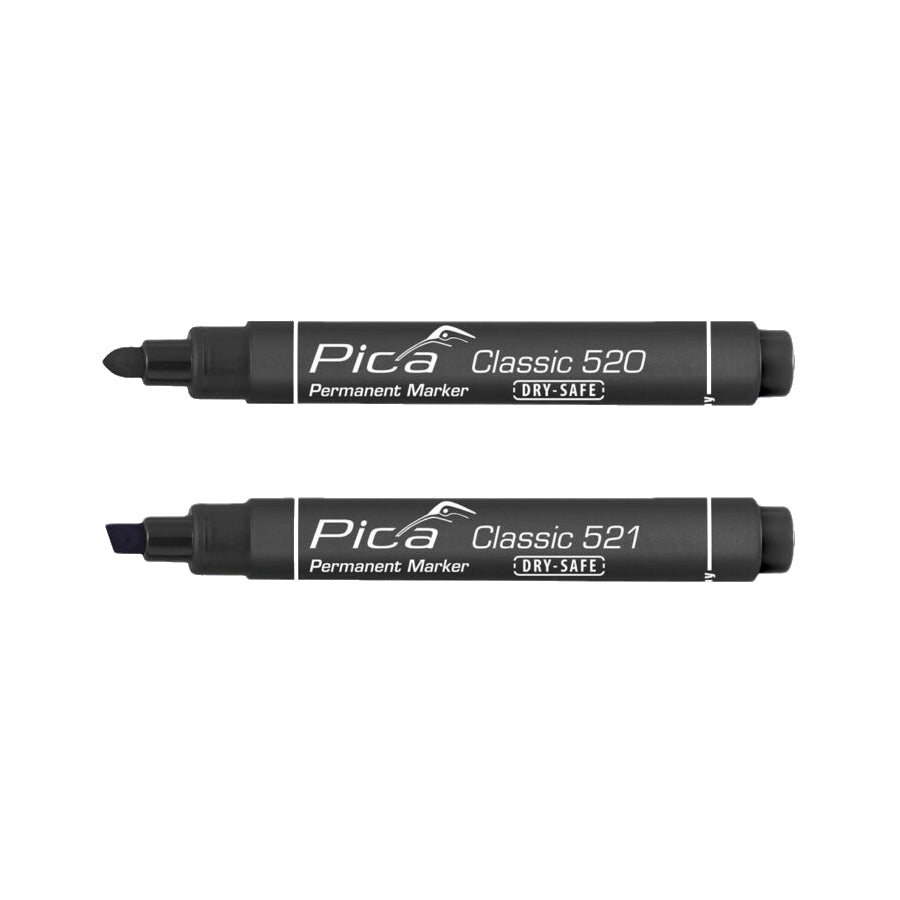 ピカマーカー Pica classic パーマネントマーカー 520 / 521 赤 / 青 / 黒 / 白 油性ペン