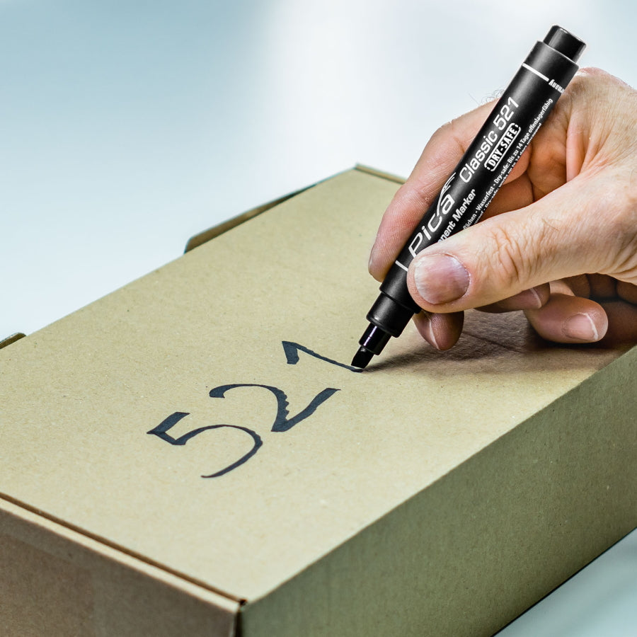 ピカマーカー Pica classic パーマネントマーカー 520 / 521 赤 / 青 / 黒 / 白 油性ペン