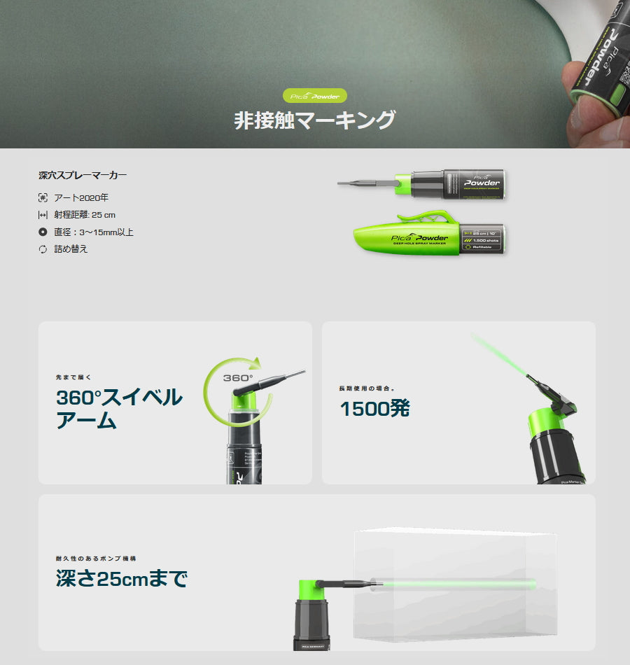 【予約品】 ピカマーカー Pica Powder ピカパウダー ディープホールスプレーマーカー 2020 / リフィル 2030