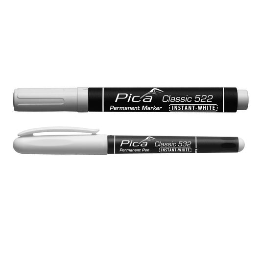 ピカマーカー Pica classic インスタントマーカー 白 中字 522/52 / 細字 532/52