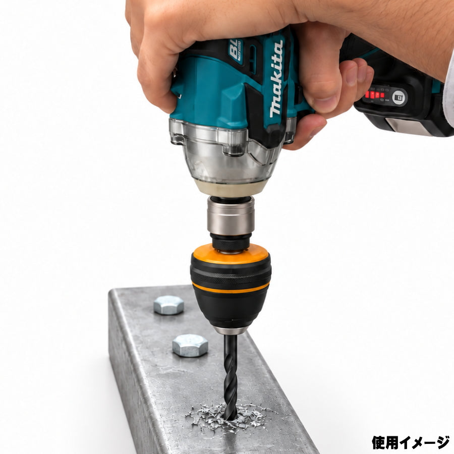 【2027年4月～6月発売予定・予約】 MUSTTOOL マストツール × SUNFLAG サンフラッグ QCキーレスドリルチャック 10mm 13mm 4WDLKL100 4WDLKL130 電動インパクトレンチ用 12.7mm角 4分