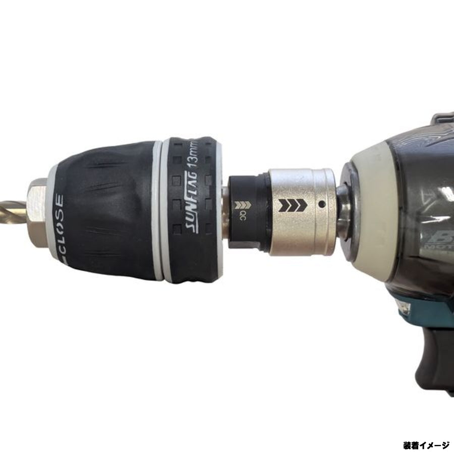 【2027年4月～6月発売予定・予約】 MUSTTOOL マストツール × SUNFLAG サンフラッグ QCキーレスドリルチャック 10mm 13mm 4WDLKL100 4WDLKL130 電動インパクトレンチ用 12.7mm角 4分