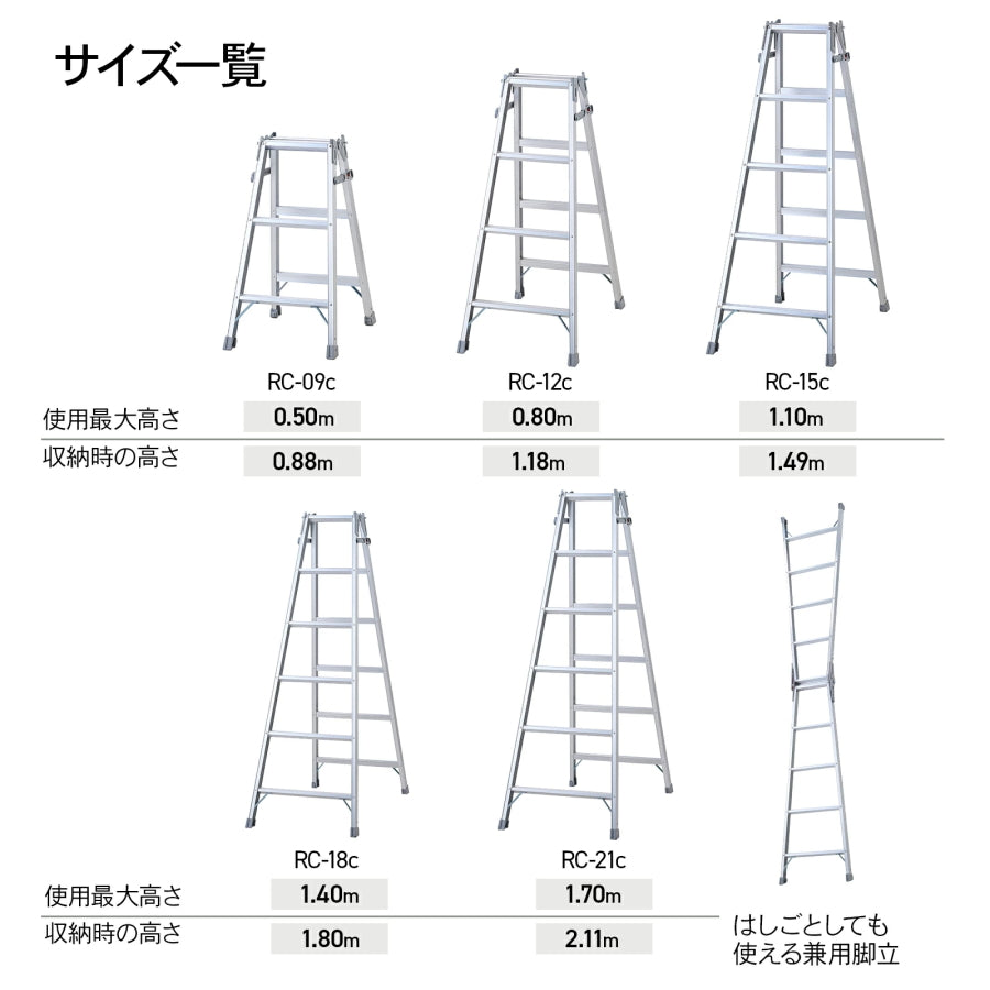 ハセガワ はしご兼用脚立 (軽量・定番)  RC