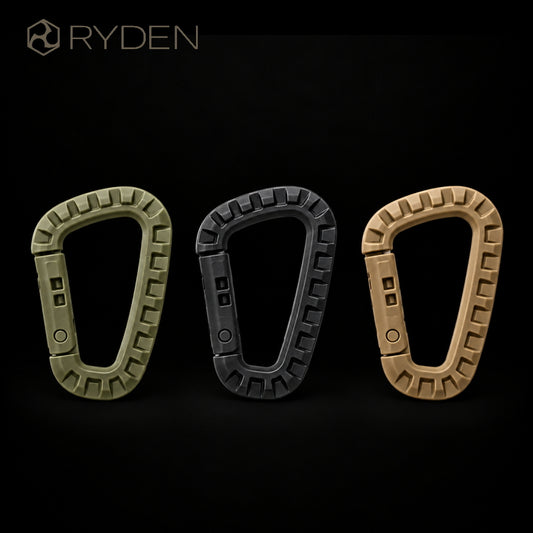 RYDEN（ライデン）カラビナタックリンク ITW-TL-B／ITW-TL-T／OTW-TL-CB ワンタッチ開閉 全長約9cm ブラック・タン・コヨーテブラウン