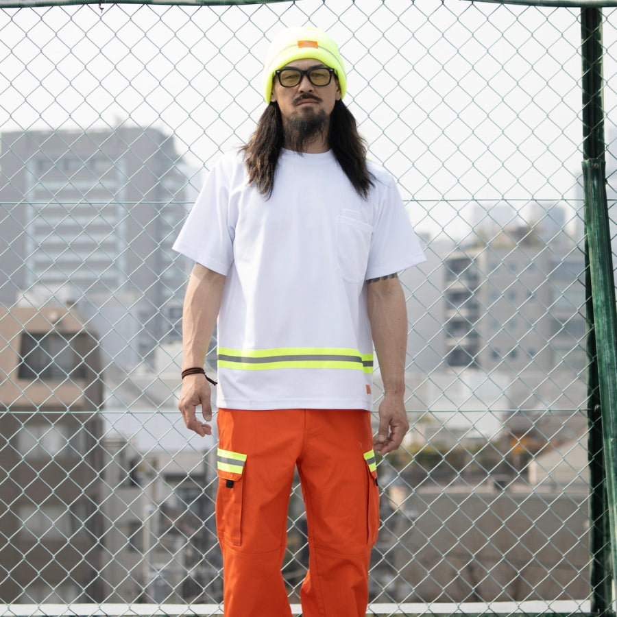 UNIVERSAL OVERALL ユニバーサルオーバーオール Reflector Print S/S Tee UN2511222 リフレクターTシャツ