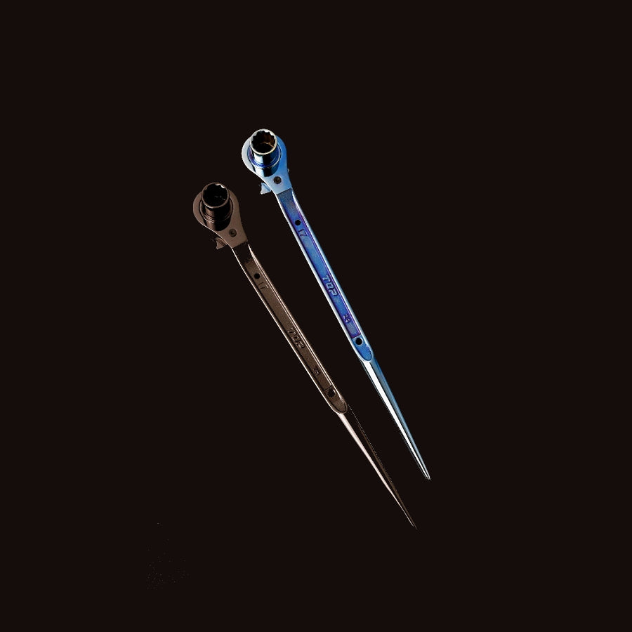 トップ工業 受注生産限定カラー イオンプレーティングブルー / ブラックニッケルメッキ 両口ラチェットレンチ  RM-ST-B/BN