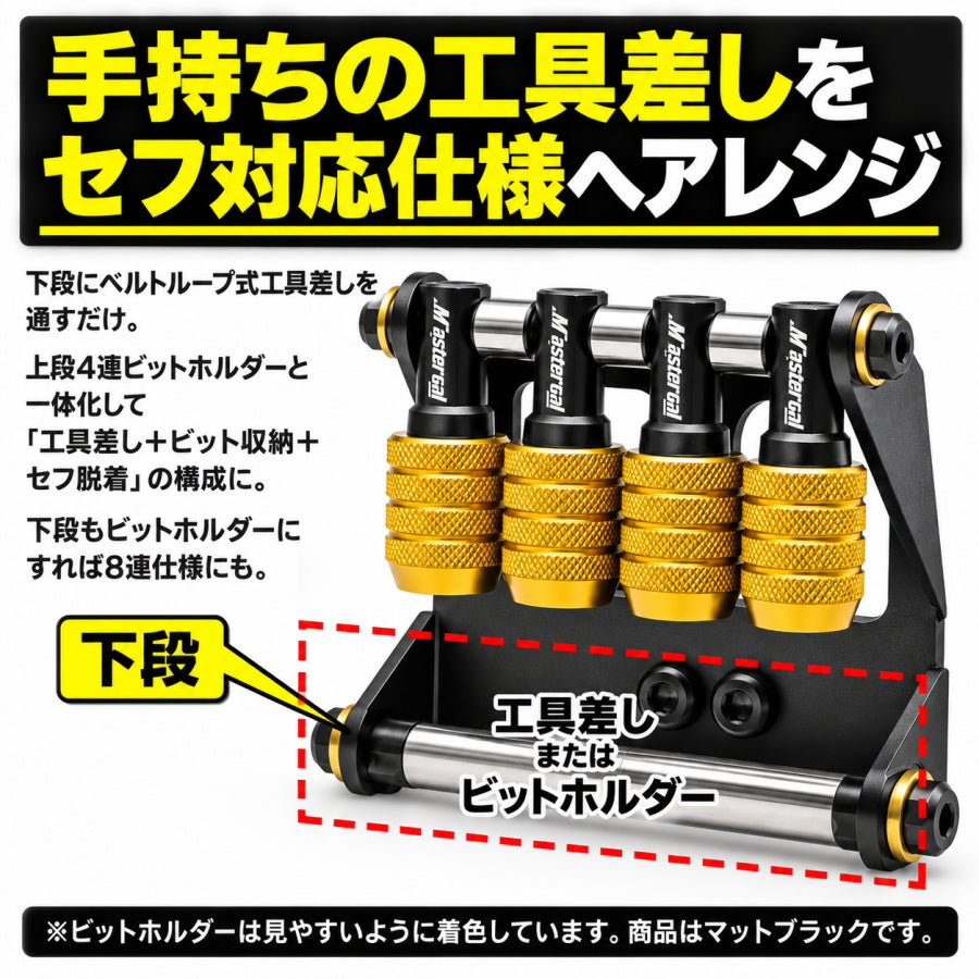 【予約商品】 MasterTool マスターツール SE-AT-OB-HS セフ対応オフセットビットホルダーセット タジマ セフ対応 4連 8連 工具差し アタッチメント