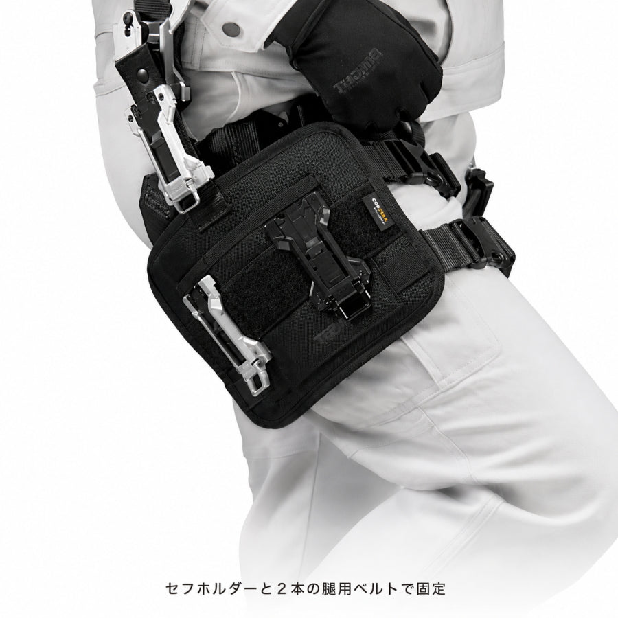 【10月以降発売予約品】 Tajima タジマ セフレッグパネル SFLPBK｜太腿用工具収納 セフホルダー付 コーデュラ®ナイロン