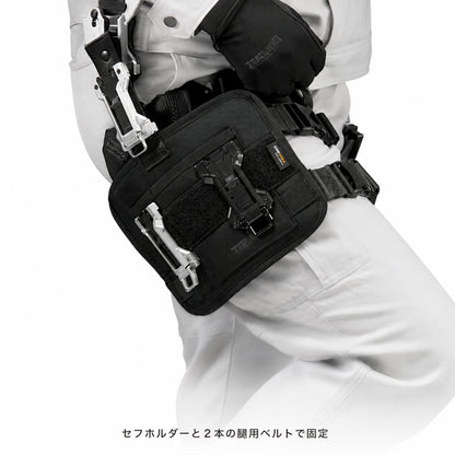 【10月以降発売予約品】 Tajima タジマ セフレッグパネル SFLPBK｜太腿用工具収納 セフホルダー付 コーデュラ®ナイロン