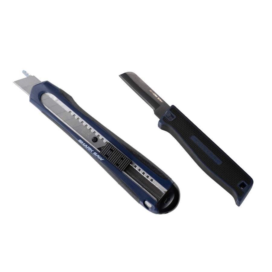 高儀 シャークソー 電工ナイフ 電工カッター 専用ホルダー付き 引廻し鋸 2WAY カッター L型刃対応 電線 被膜剥ぎ ハマグリ刃 日本刃付け ボード加工 セット