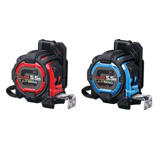タジマ コンベックス SFG3LM25-55BLCP25  メタリックレッド / メタリックブルー 限定色 G3ゴールド 25mm幅 5.5m