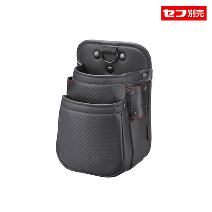TAJIMA タジマ セフ腰袋Z 腰袋2段SS SFKBZ-2SS セフ対応 腰袋 コンパクト 合皮 施工管理 工具収納 カーボン調
