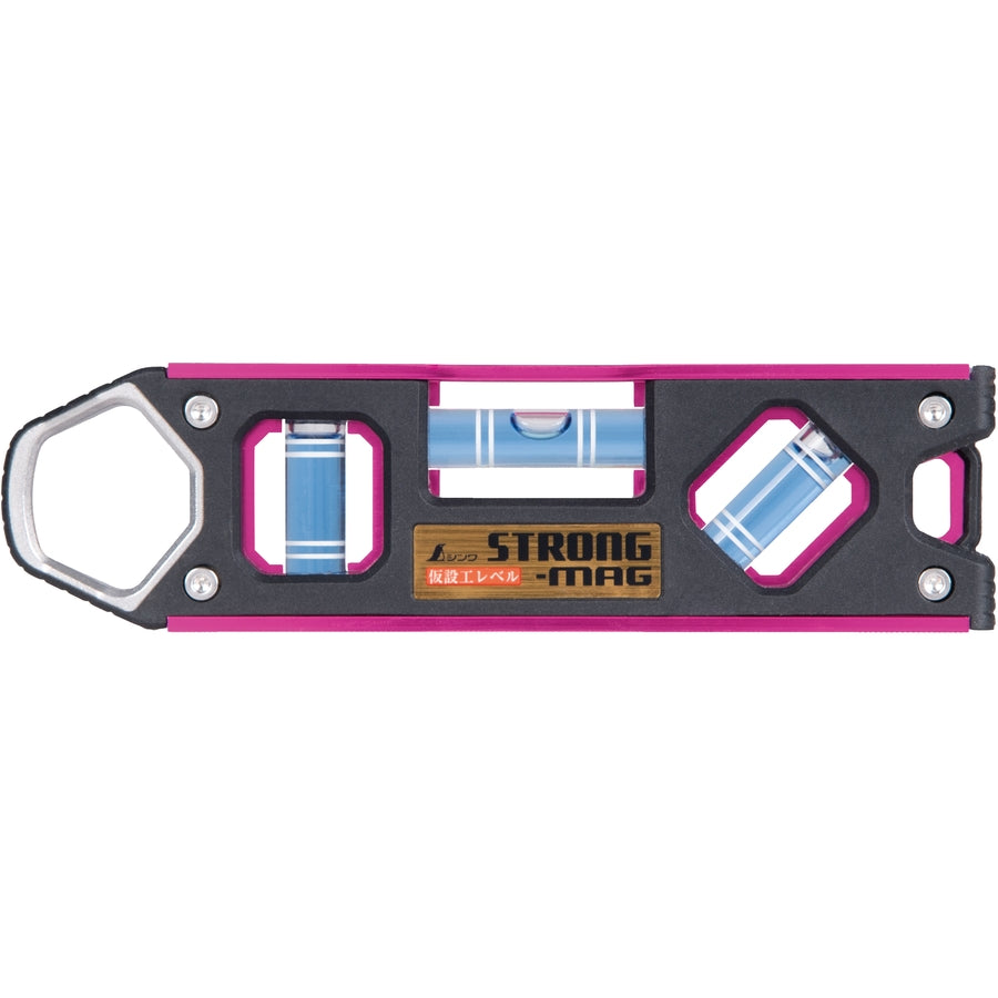 シンワ測定 仮設工レベル JUST-MAG / STRONG-MAG ネオジム磁石 単管用 マグネット レベル 100mm 150mm