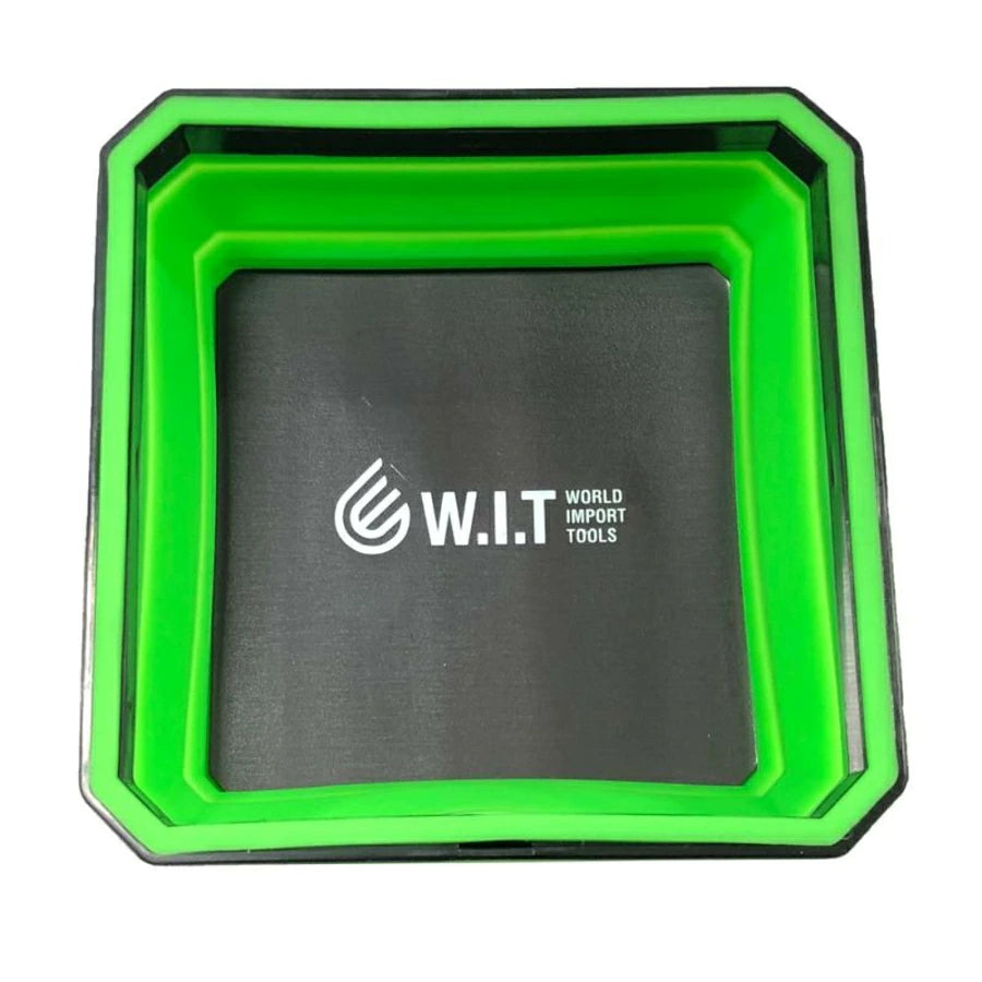 WIT シリコン製マグネットトレー 折り畳み式 強化マグネット 工具・ネジ・ボルト収納 レッド オレンジ グリーン ブルー 4色セット 5018125 5018128 5018126 5018127 5017963 ワールドインポートツールズ