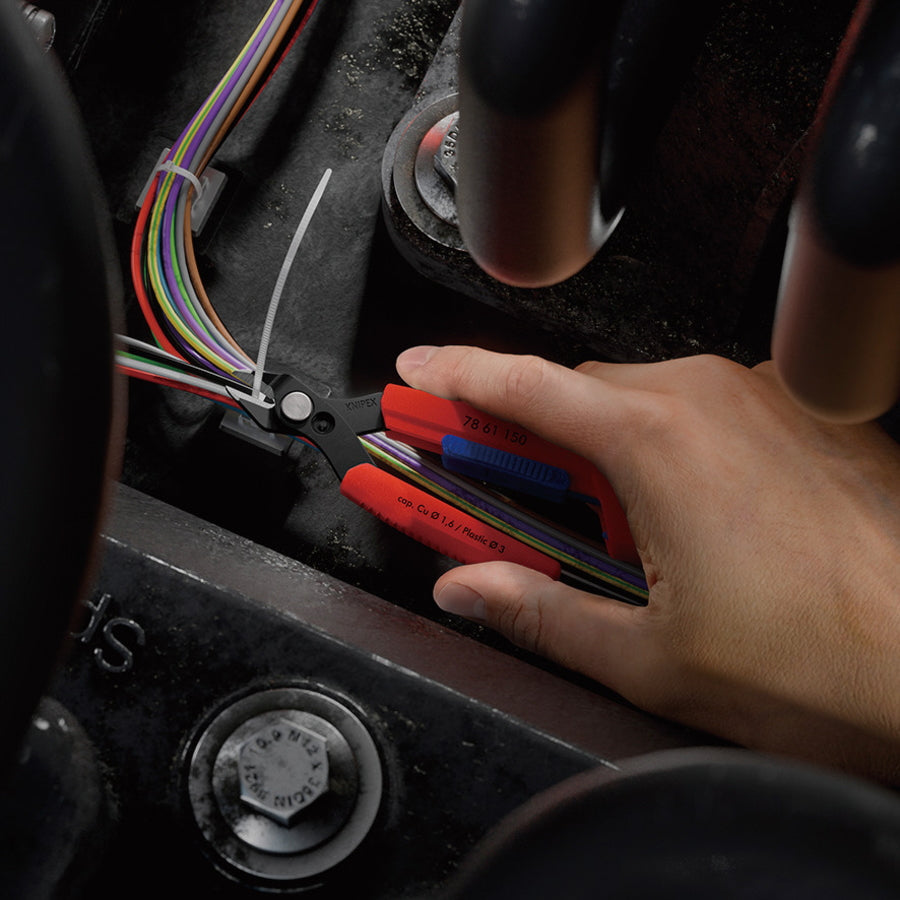 【10月発売予約商品】 KNIPEX Slim Knips スリムニッパー 150mm 7803-150 7861-150 ホルスターセット対応 精密ニッパー 結束バンド 配線作業用 クニペックス