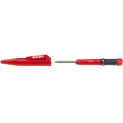 【次回入荷分予約受付】 SOLA ソラ TLM3 TLM-3 マグネット式 深穴マーキングペン 最大90mm 2.8mm芯対応 ホルダー付き 建築用シャープペン 墨付け工具