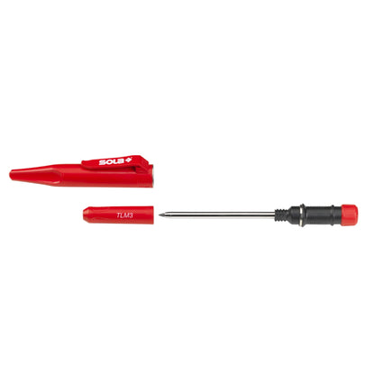 【次回入荷分予約受付】 SOLA ソラ TLM3 TLM-3 マグネット式 深穴マーキングペン 最大90mm 2.8mm芯対応 ホルダー付き 建築用シャープペン 墨付け工具