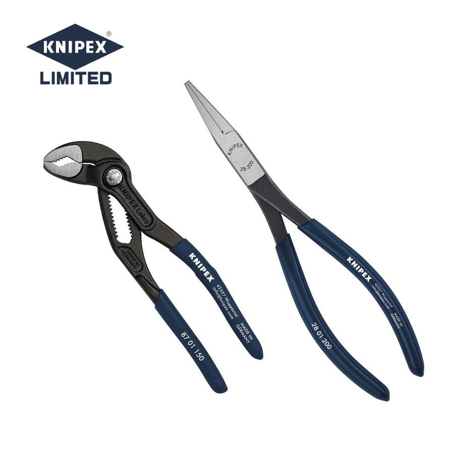 KNIPEX クニペックス 2026年 限定カラー スティールブルー 2モデル登場 コブラ WPP 8701-150B06 / アッセンブリープライヤー 2801-200B01 ドイツ製
