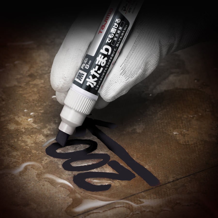 タジマ すみつけマーカー 全天候型 太字角芯 8mm×4mm 中字丸芯 2mm 全6色 ZENM 濡れた面 雨天対応 コンクリート コンパネ 墨付け 建築 電気 配管