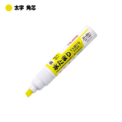タジマ すみつけマーカー 全天候型 太字角芯 8mm×4mm 中字丸芯 2mm 全6色 ZENM 濡れた面 雨天対応 コンクリート コンパネ 墨付け 建築 電気 配管