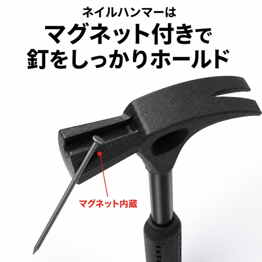 高儀 Takagi ACG 仮枠ハンマー・ネイルハンマー エアクッショングリップ 衝撃吸収 軽量 釘打ち 釘抜き