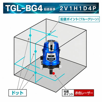 【数量限定色】高儀 HUT ドットライン ブルーグリーンレーザー墨出し器 極きわめ TGL-BG3 TGL-BG4 TGL-BG6 TGL-BG9 TGL-BG9D IP54 3電源方式 TG160th