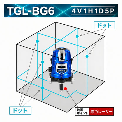 【数量限定色】高儀 HUT ドットライン ブルーグリーンレーザー墨出し器 極きわめ TGL-BG3 TGL-BG4 TGL-BG6 TGL-BG9 TGL-BG9D IP54 3電源方式 TG160th