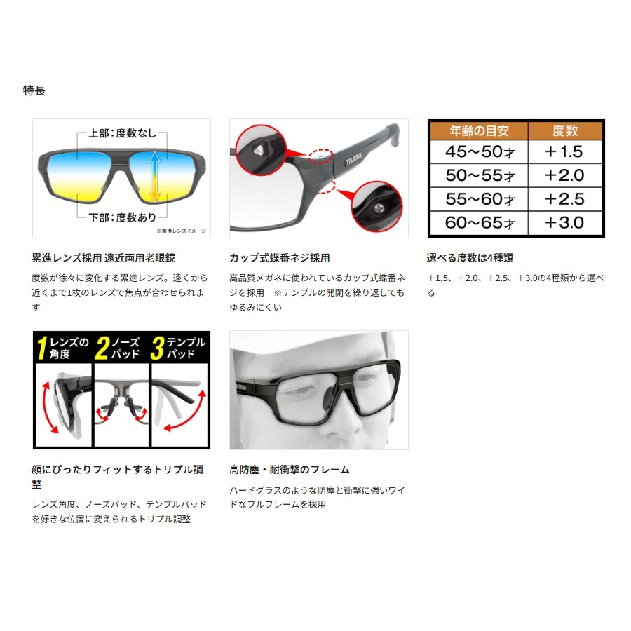 タジマ リーディンググラス 【遠近両用リーディンググラス】