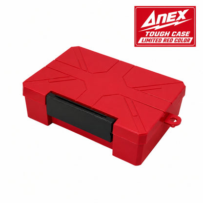 数量限定 ANEX アネックス タフケース 限定色 レッドカラー ATC-L3トレーセット  スモークグレートレー 極厚設計3mm スタッキング溝付 工具収納 小物整理 ビス入れ パーツケース ビットケース ソケットケース TG160th