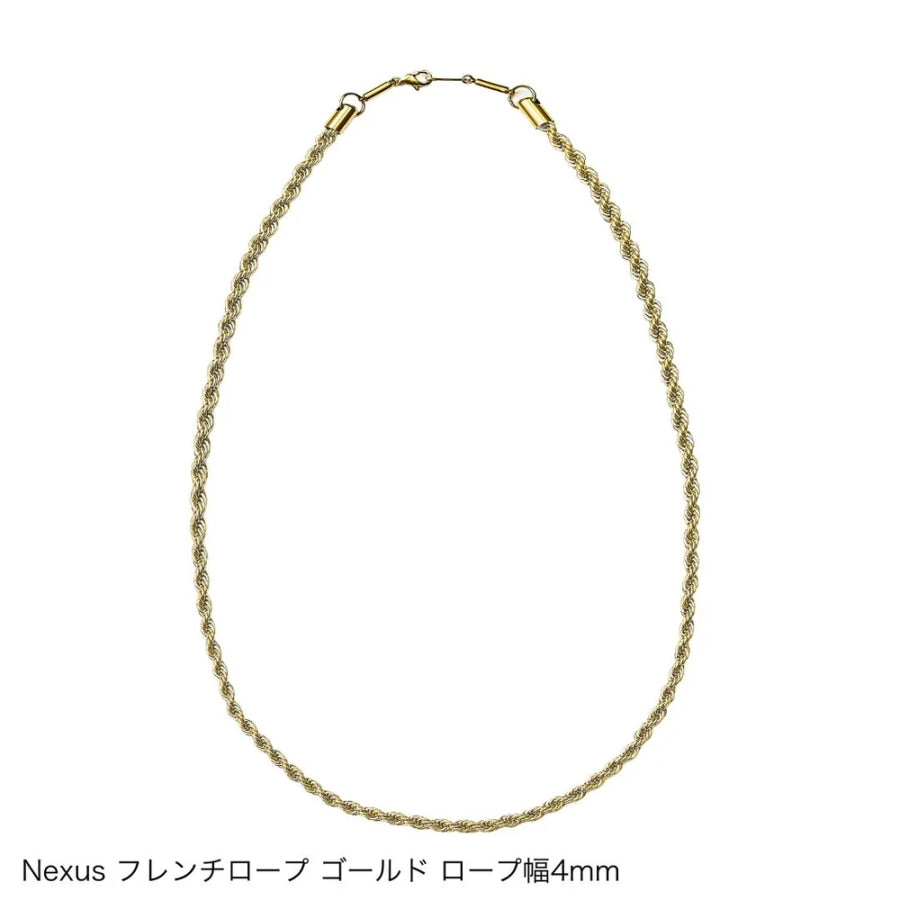UNrust アンラスト Nexus ネクサス フレンチロープ 磁気ネックレス 150mT SUS316L 45cm 53cm 55cm ゴールド シルバー