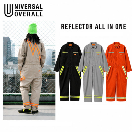 UNIVERSAL OVERALL PROFESSIONAL ユニバーサルオーバーオール プロフェッショナル つなぎ UN2511805 ハイビズ リフレクター オールインワン 作業着 作業服