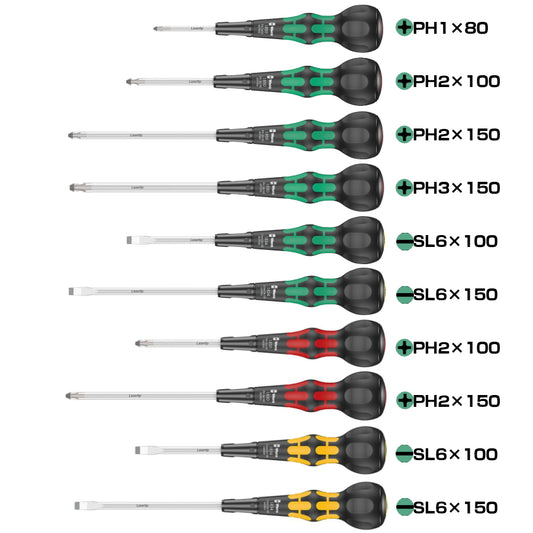 WERA ボールグリップ レーザーチップドライバー